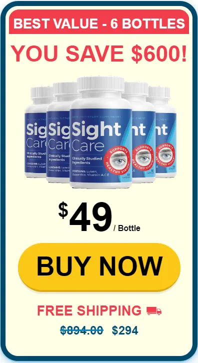 SightCare six bottle price table