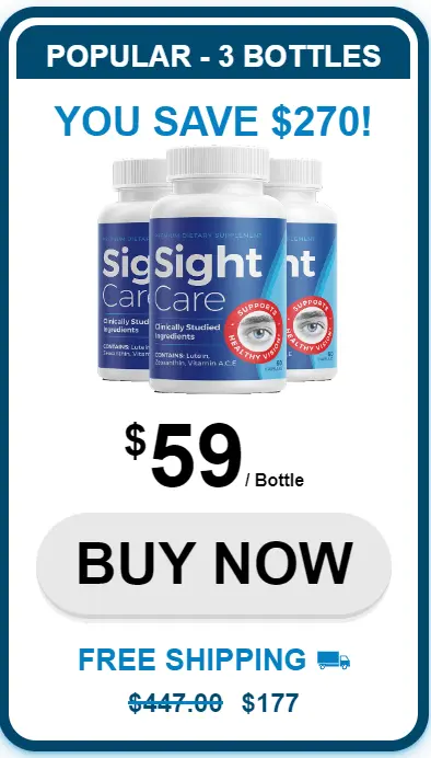 SightCare three bottle price table